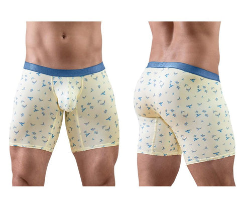 ErgoWear EW1771 SLK SE Boxer Briefs Color Vanilla-Birds